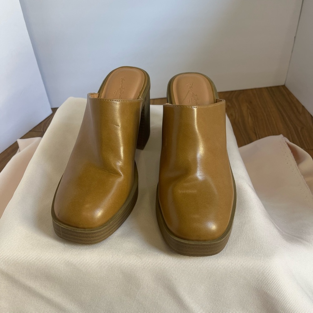 Universal Thread Brown Leather Mules - image 1